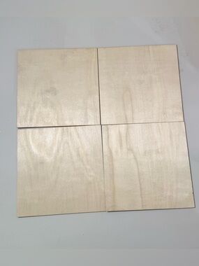 4 8x8 Flat square wood slices for crafts